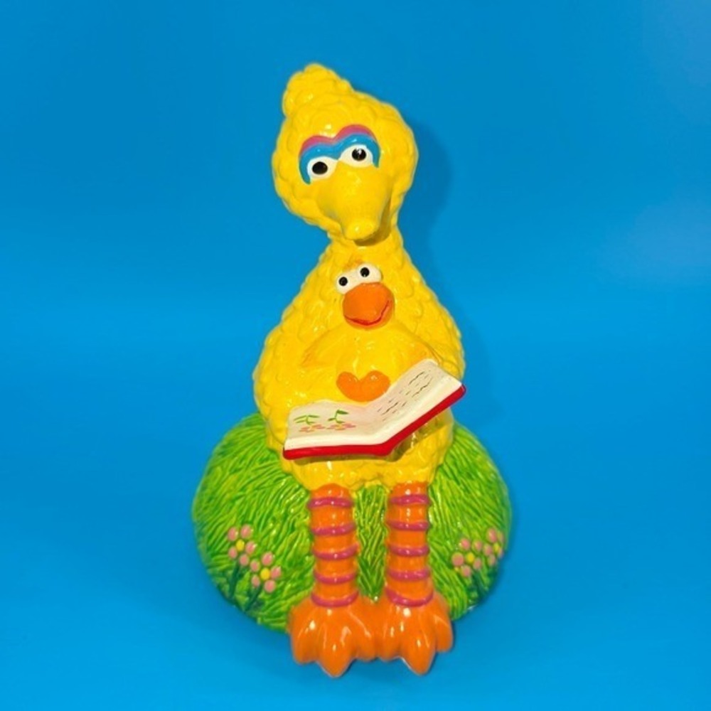 Vintage 1981 Gorham Sesame Street Big Bird Little Bird Musical Figurine Muppets‎